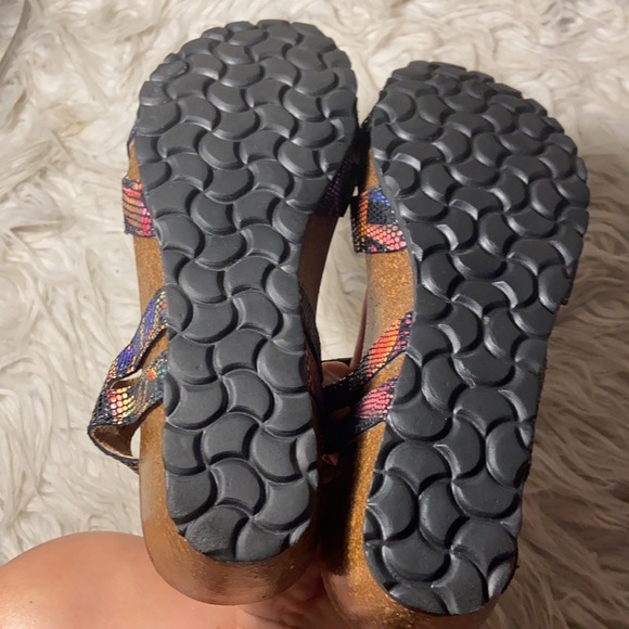 Like new Spring Step Charanga Wedge Sandals Multi color Leather - Picture 8 of 13